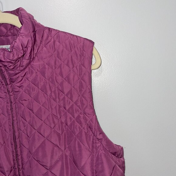 Croft & Barrow Women's Quilted Puffer Vest XL  Polyester Zip-Up - Picture 2 of 6